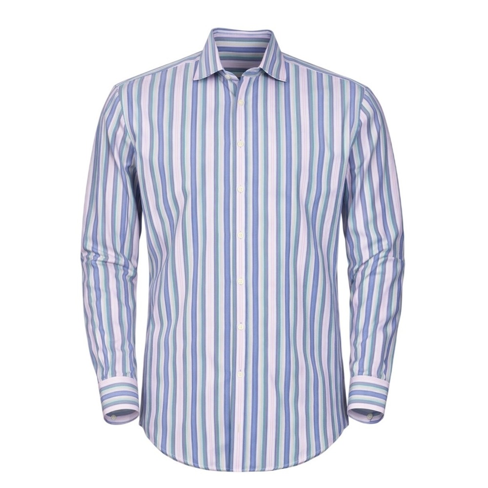 Tailorbyrd striped Mens XL Button Down Shirt Cotton preppy coastal summer office